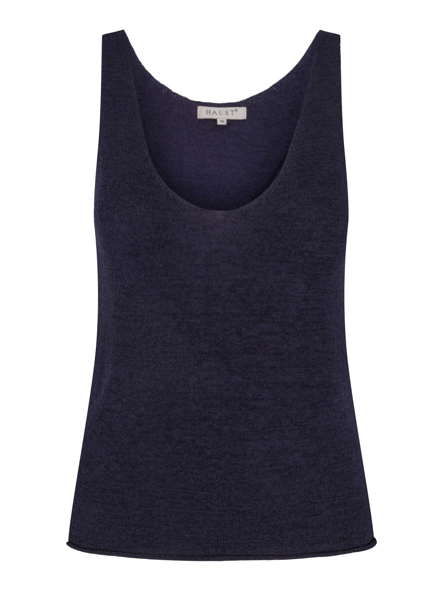 Knitted top Marineblå