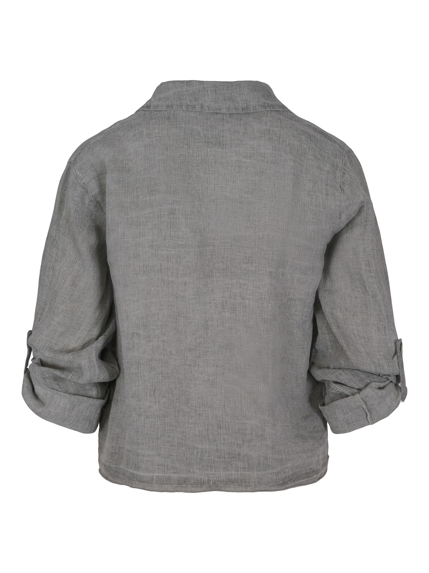 Tie linen shirt Grønn
