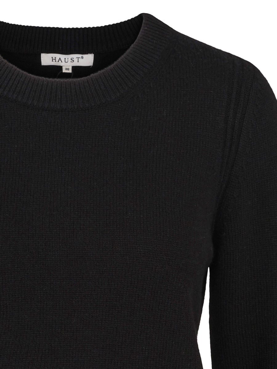 Classic round neck pullover Black