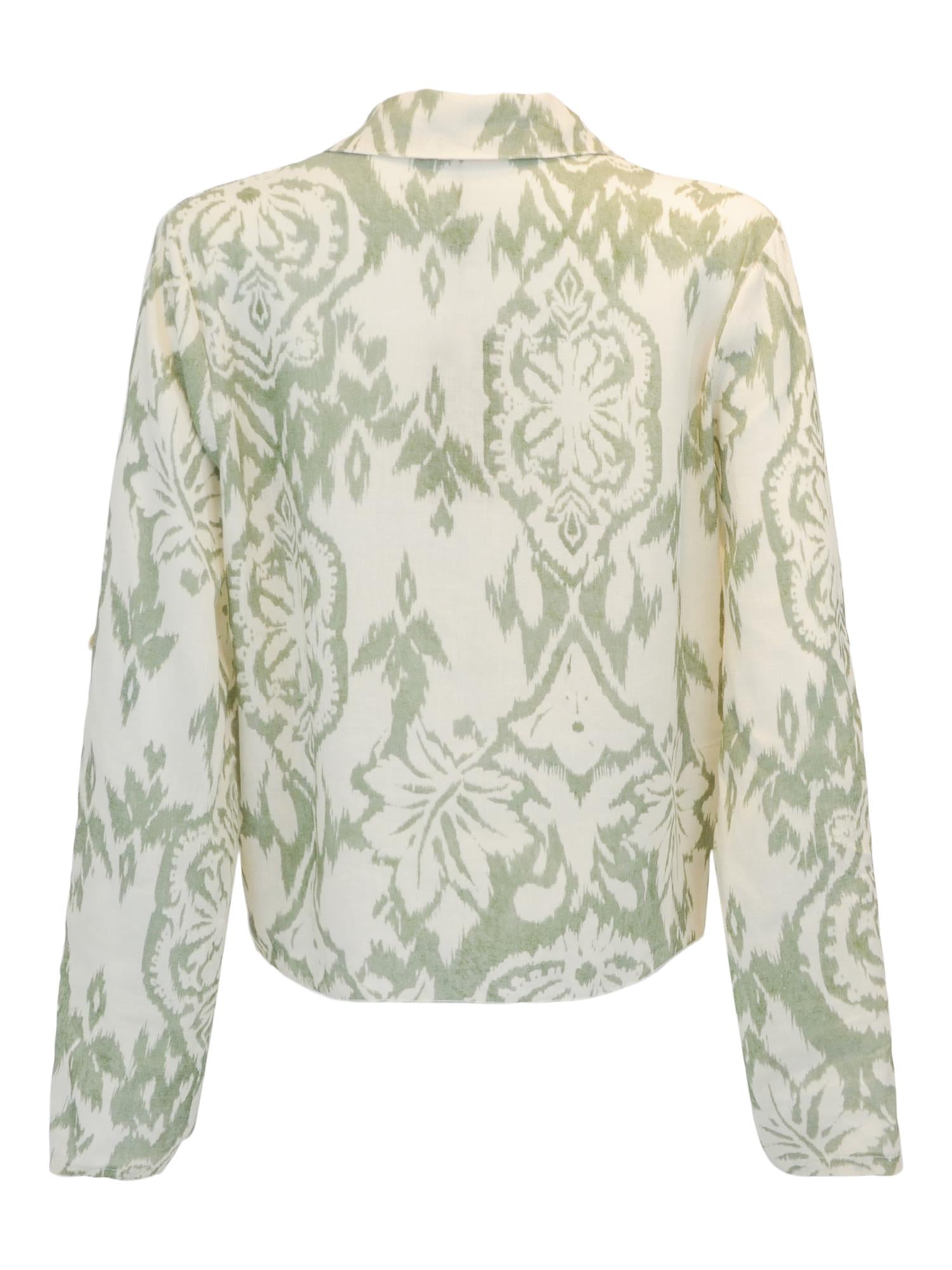 Linen tie shirt Olivengrønn