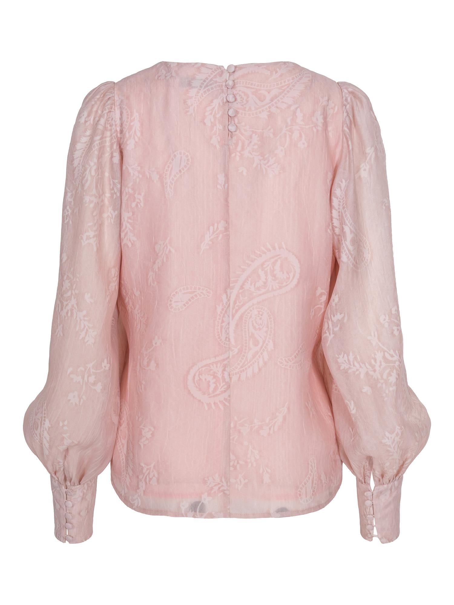 Button fab blouse Dusty Rose