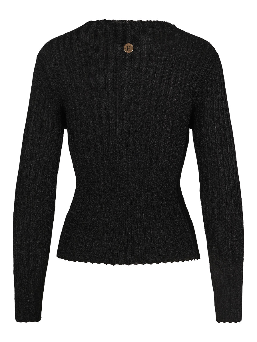 Party knitted pullover Black