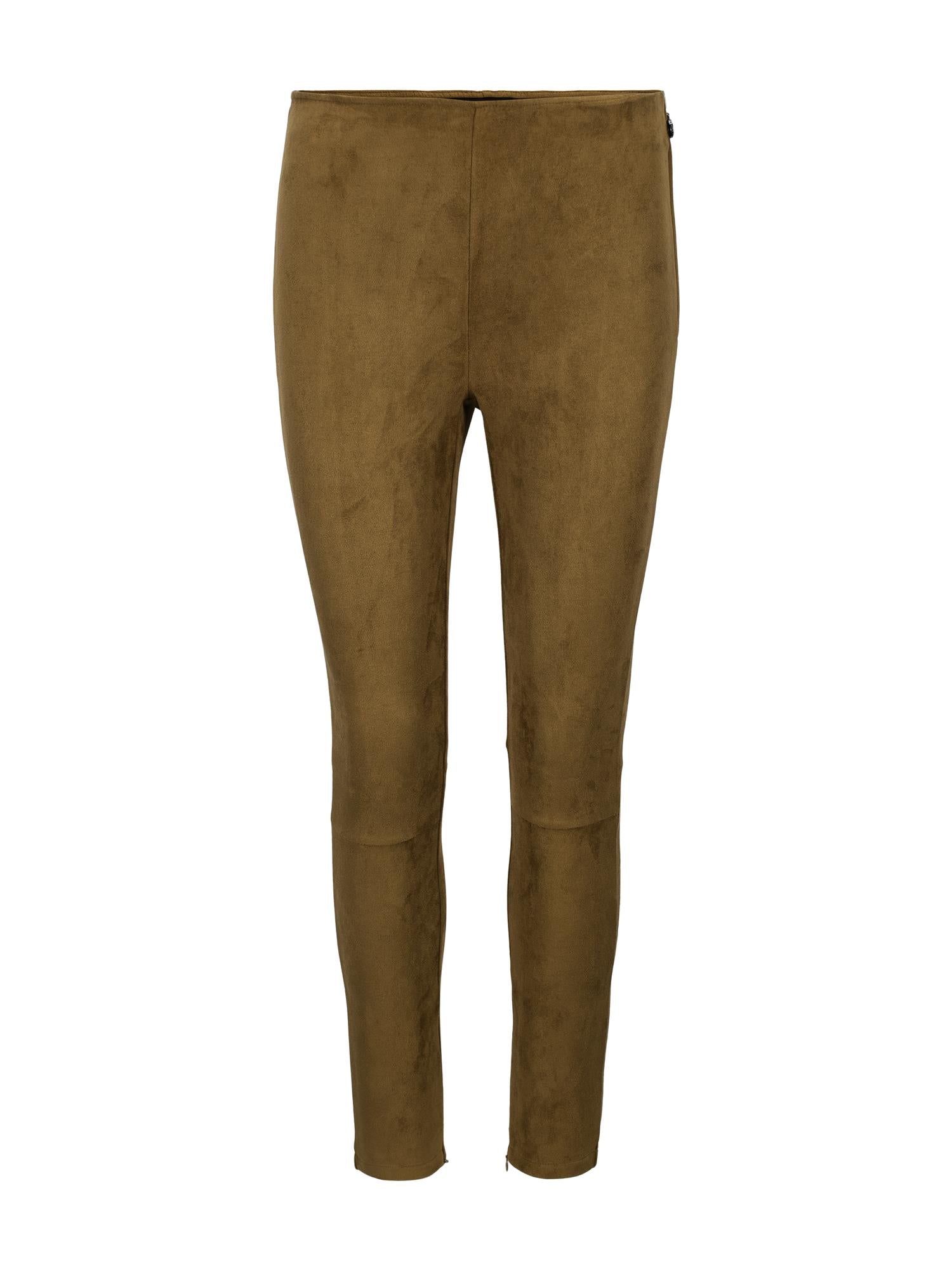 Suede PU trouser Cognac