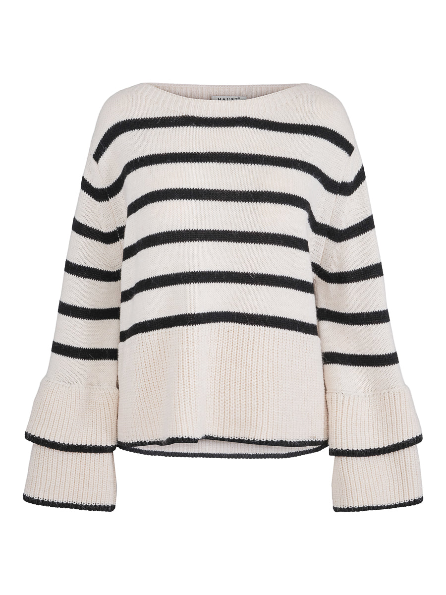 Striped cuff pullover Ecry