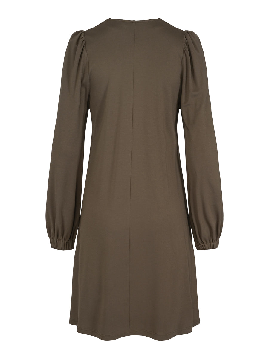 Jersey dress Olivengrønn