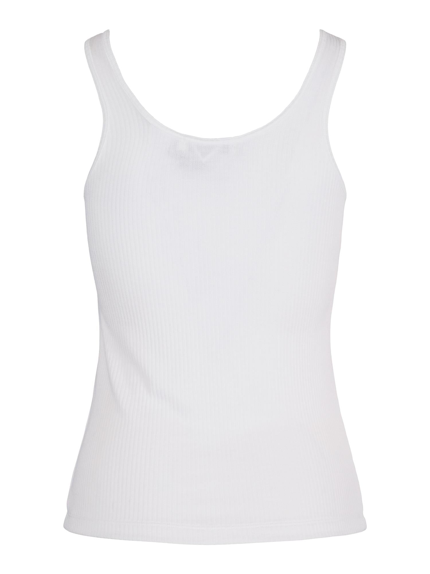 Rib singlet Hvit