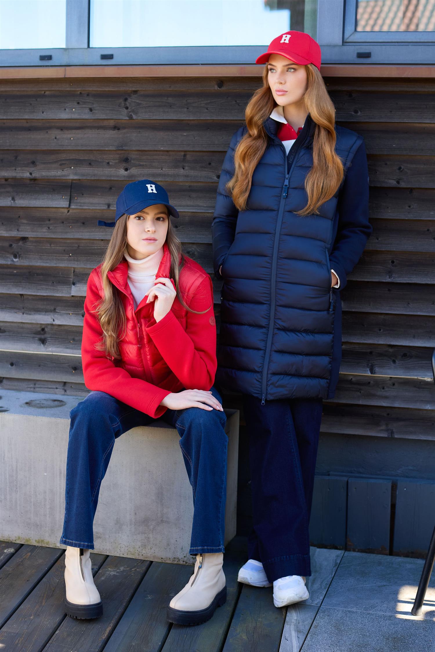 Long detailed jacket Navy