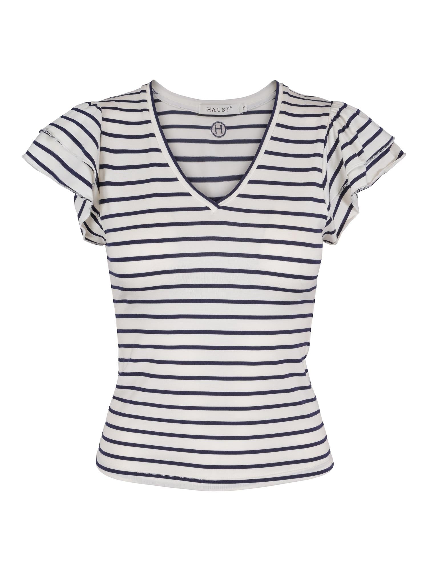 Striped feminine top Marineblå