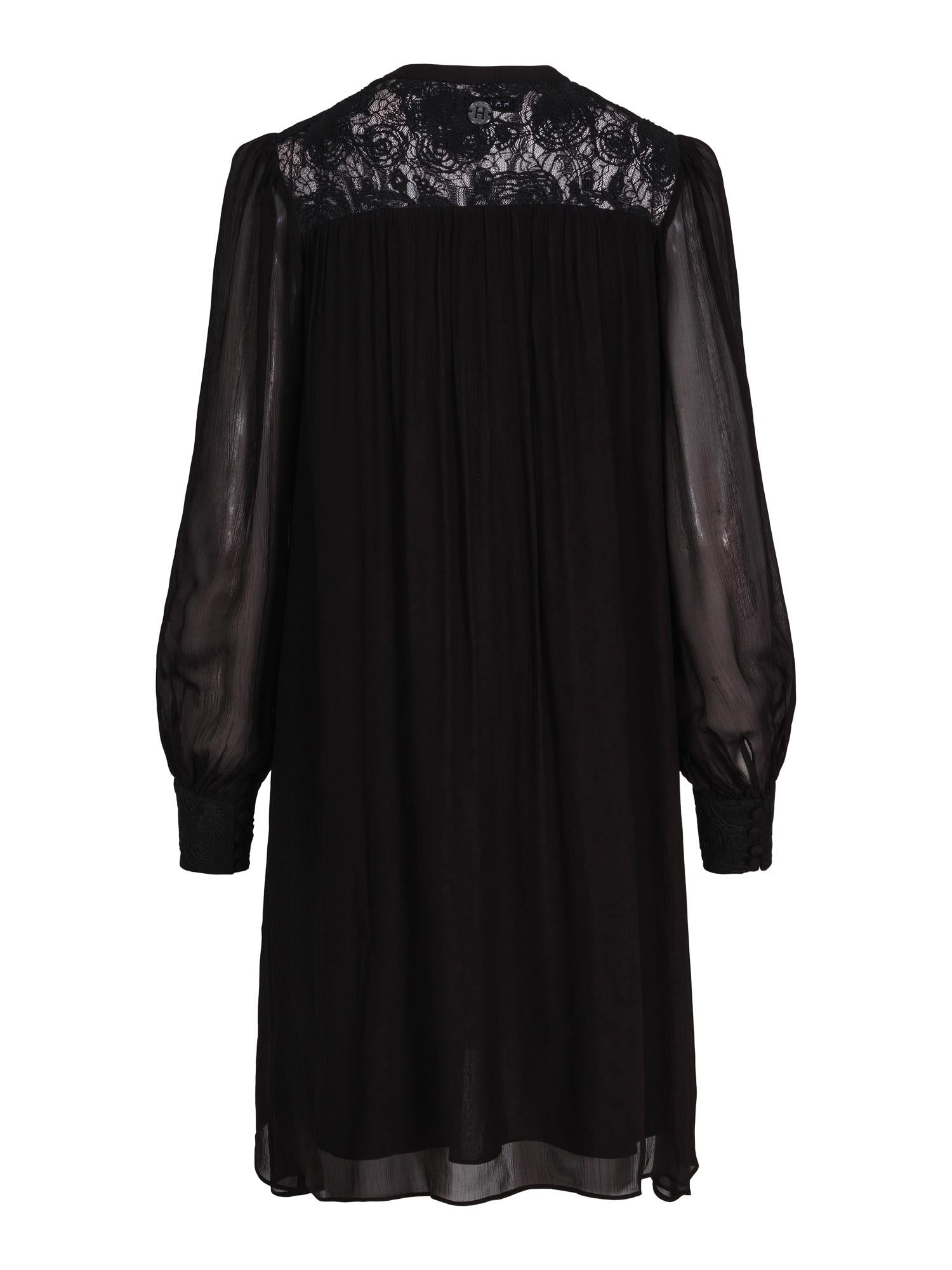 Lace dress, short Black