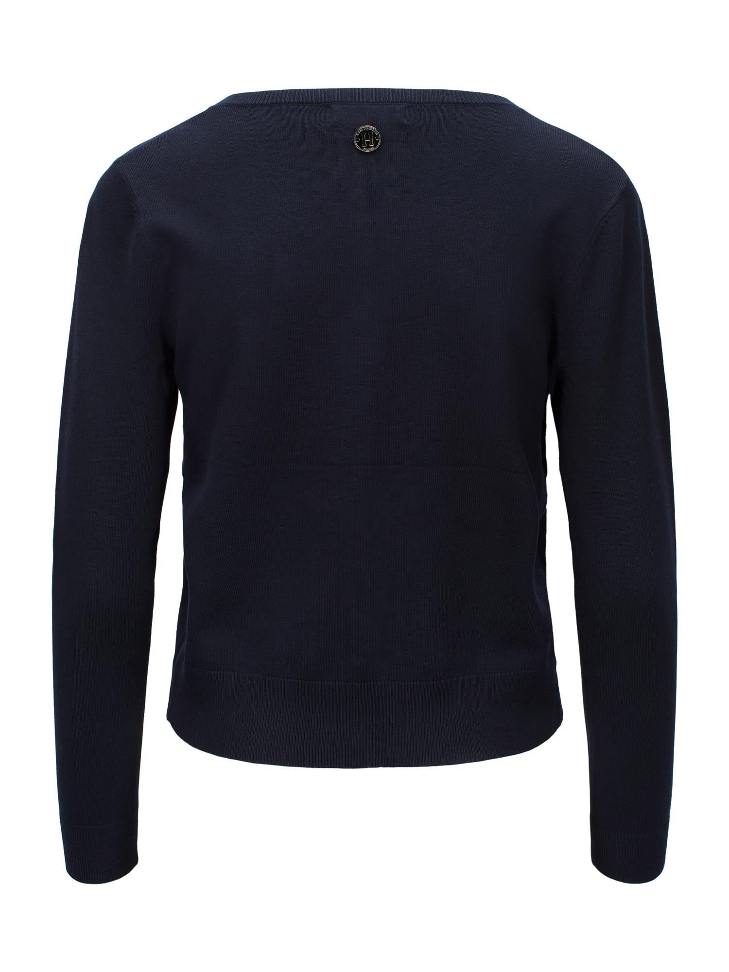 Knitted Short Cardigan Navy