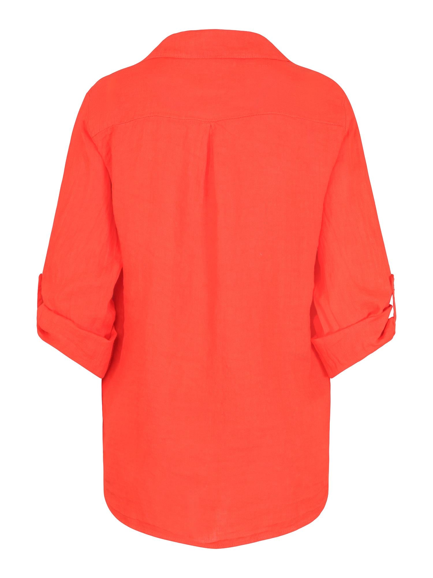 Casual linen shirt Oransje
