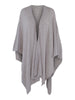 Cashmere poncho-cardigan Lysegrå