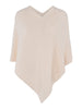 Cashmere cable poncho Krem