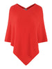 Cashmere cable poncho Korall