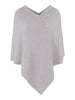 Cashmere cable poncho Lysegrå