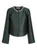 Detailed structure blazer Emerald