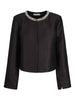Detailed structure blazer Black