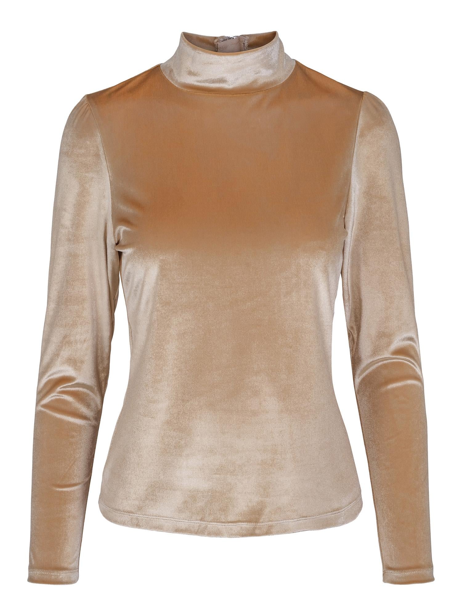 Velvet blouse Champagnefarget