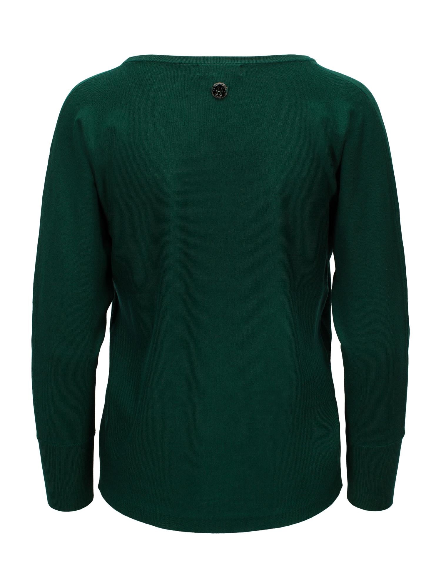 Knitted V-Neck Dark Green