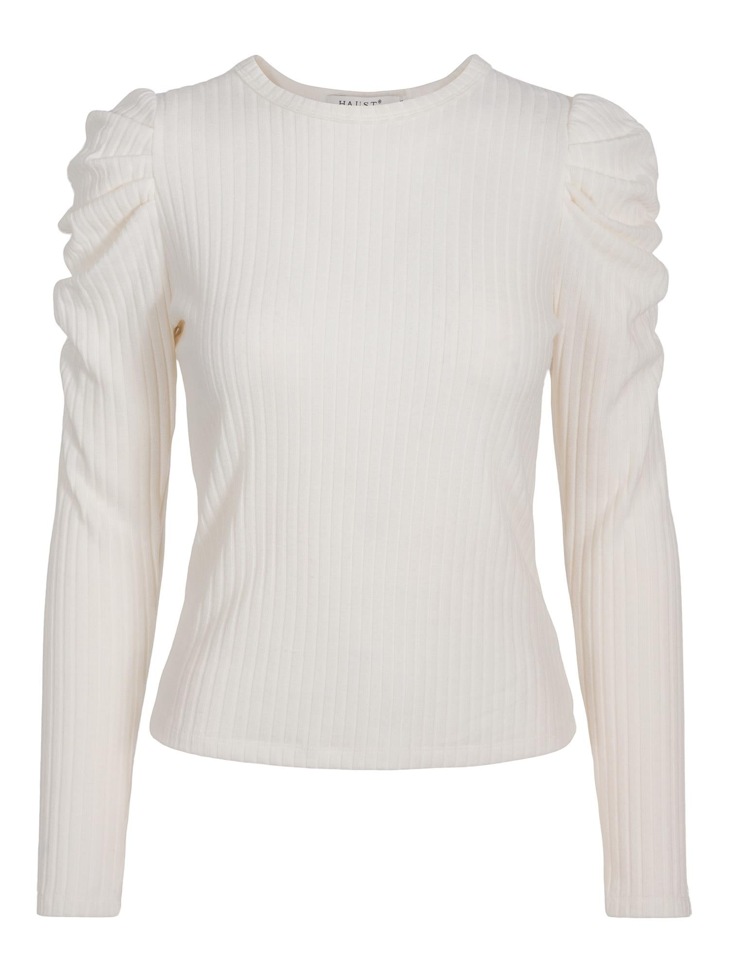 Rib feminine top Creme