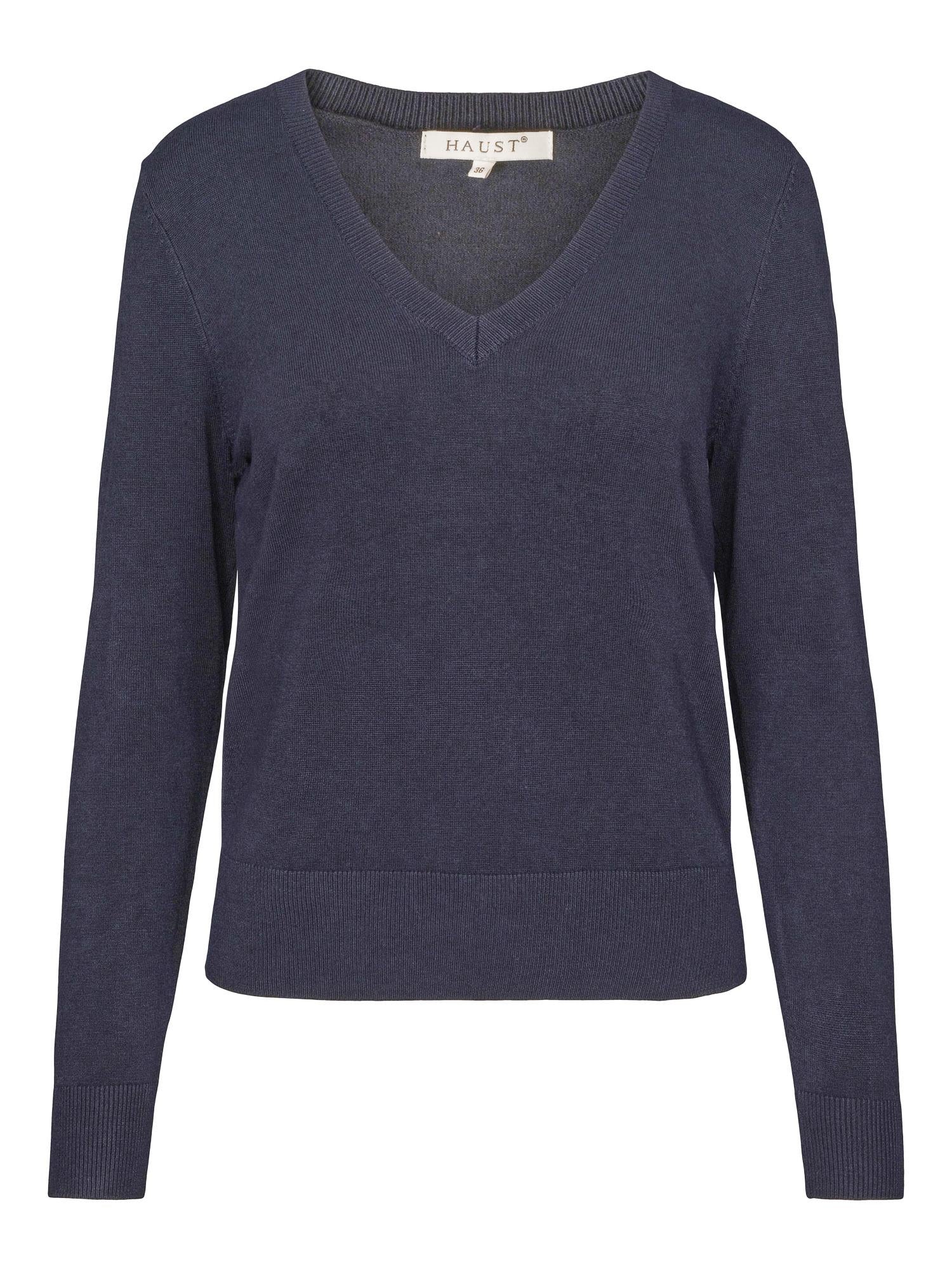 Knitted V-neck pullover Navy