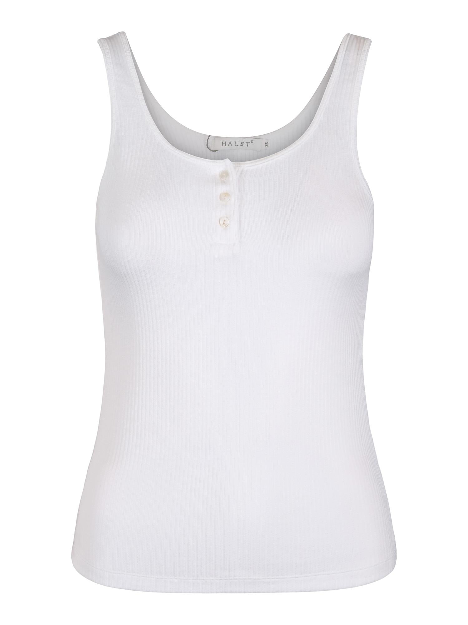 Rib singlet Hvit