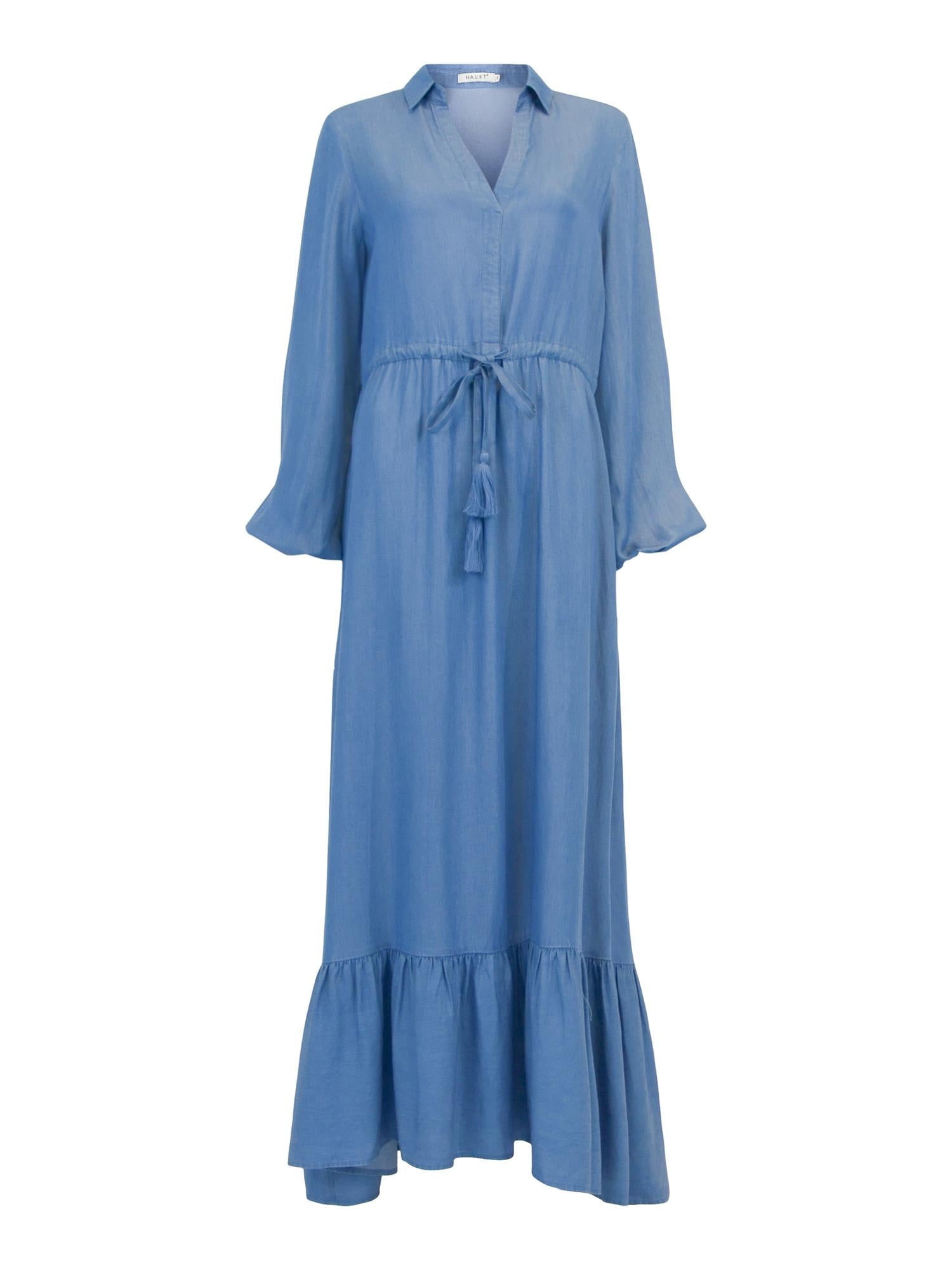 Casual long denim dress Jeans blue