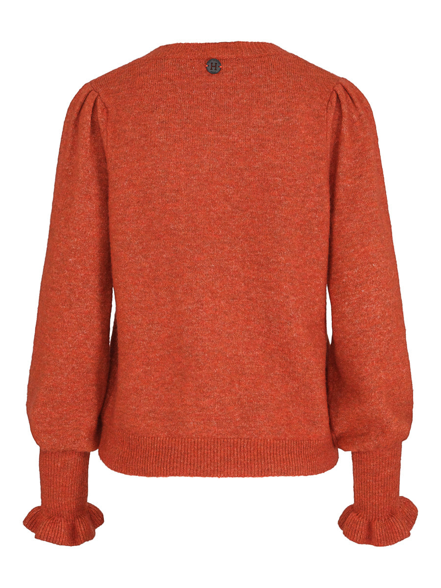 Mohair cardigan Rust