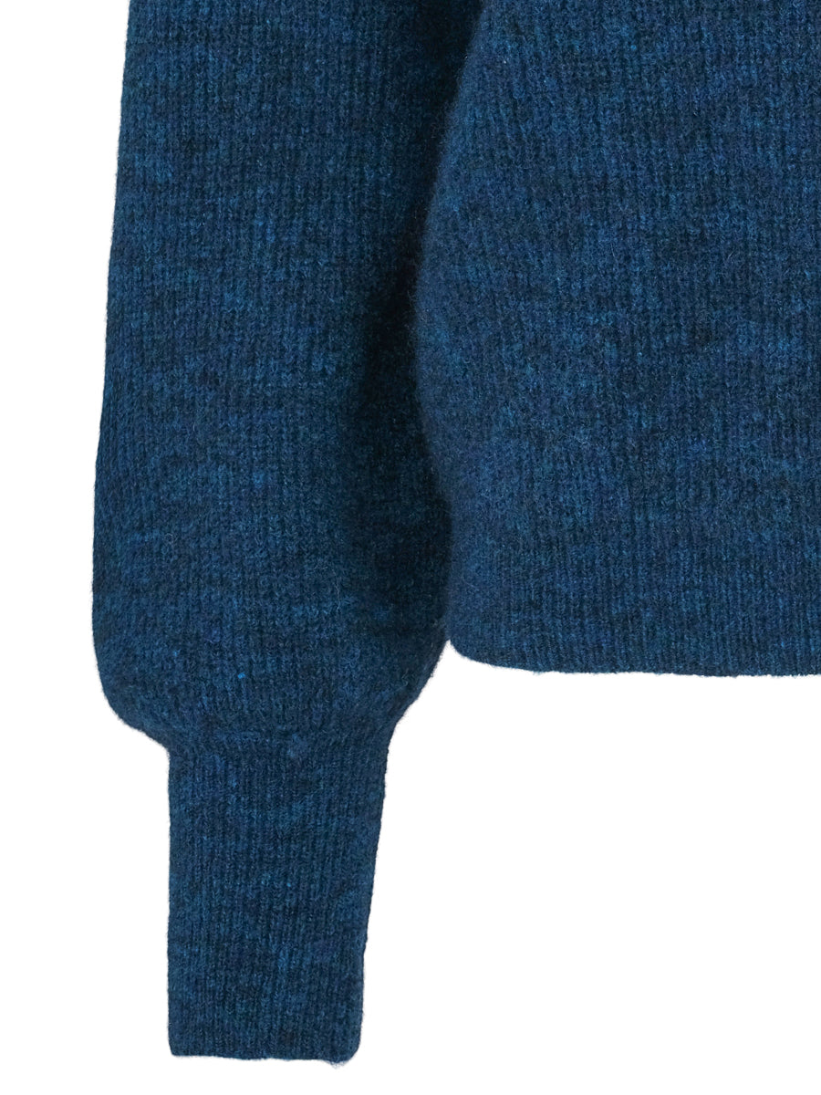 Mohair sleeve pullover Aquamarine