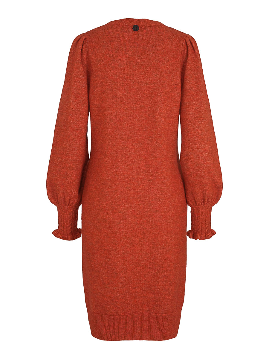 Mohair knitted dress Rust
