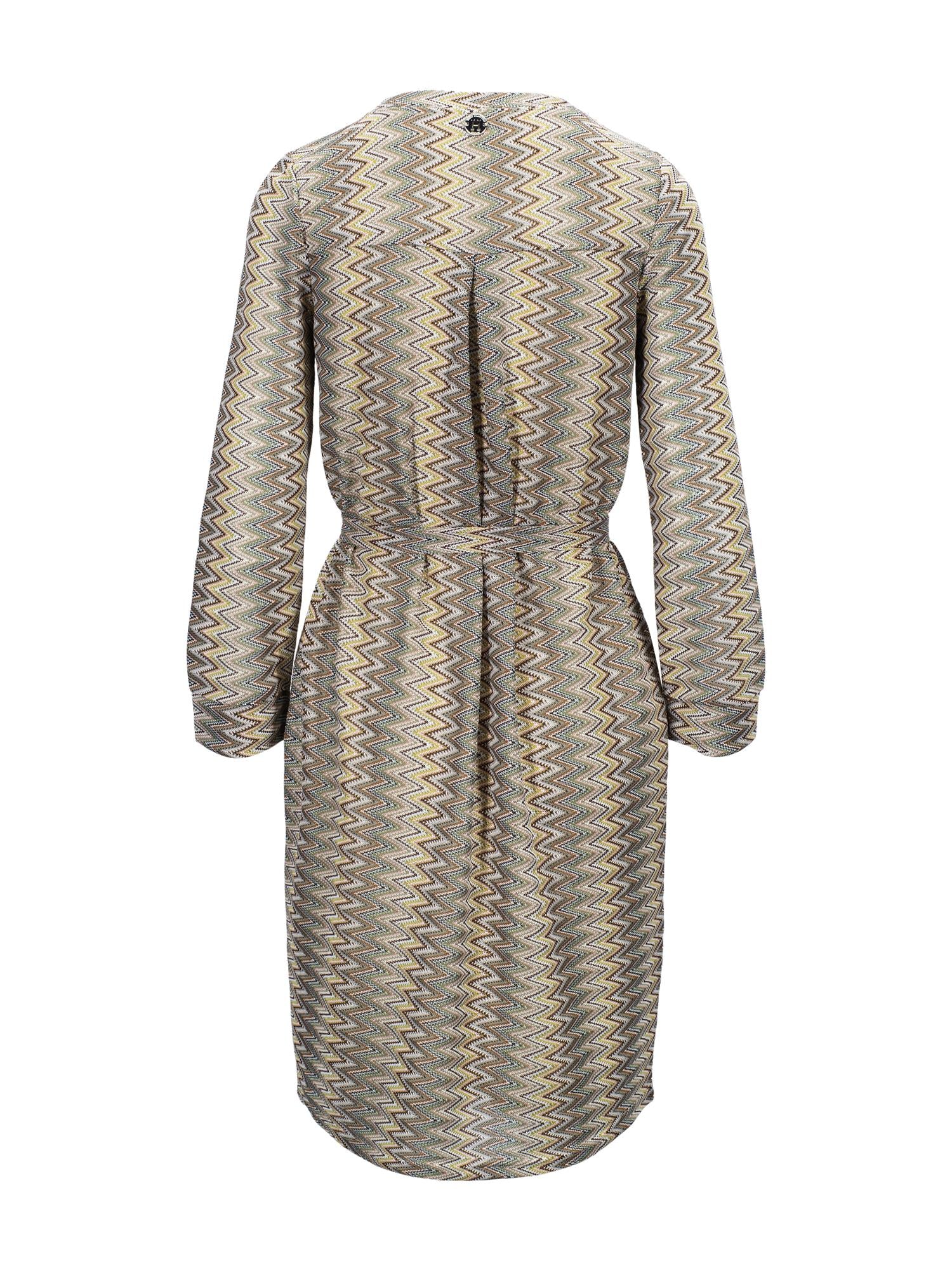 Wave belt dress Sand
