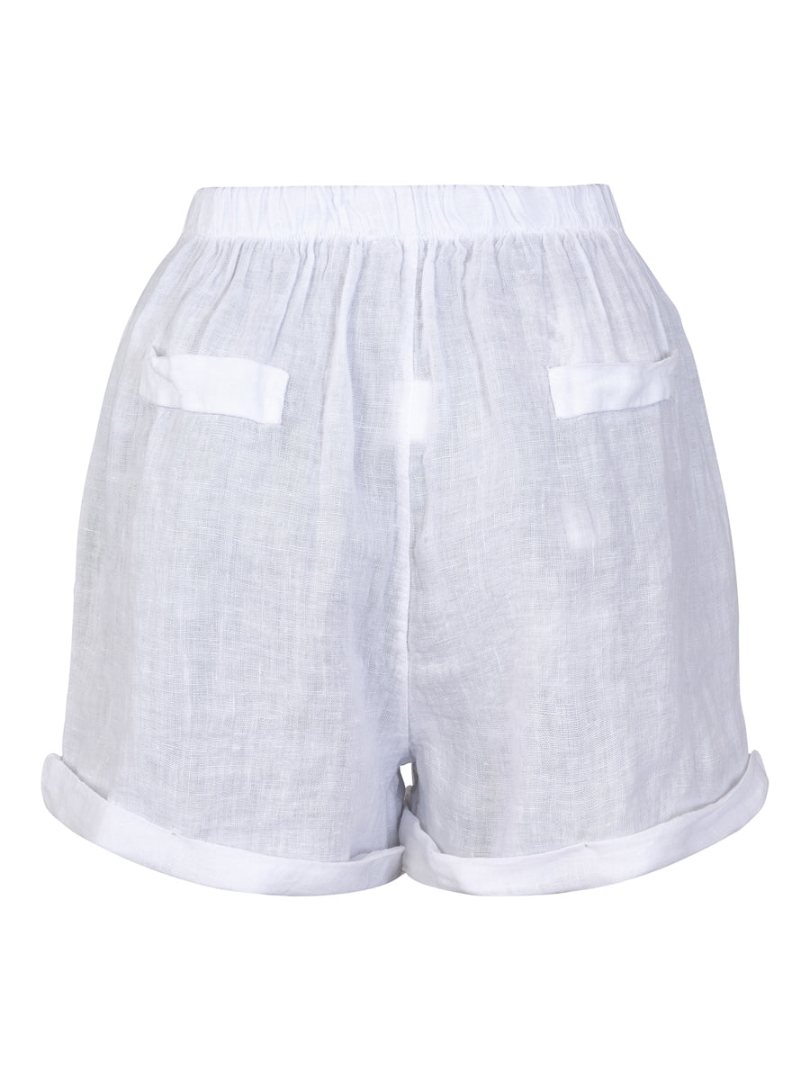Linen shorts White
