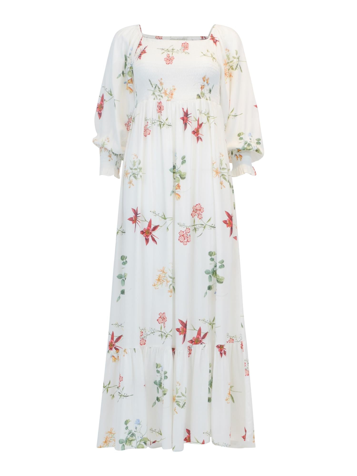 Viscose printed long dress Multi