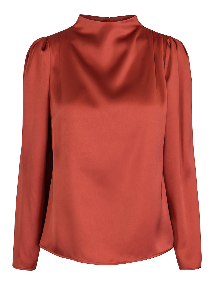 Collar blouse Rust