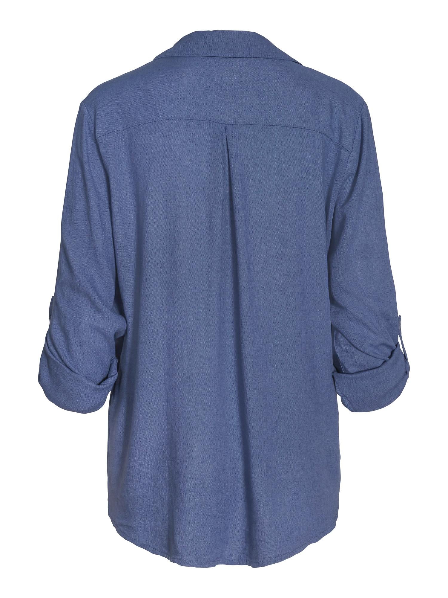 Casual linen shirt Dark jeans blue