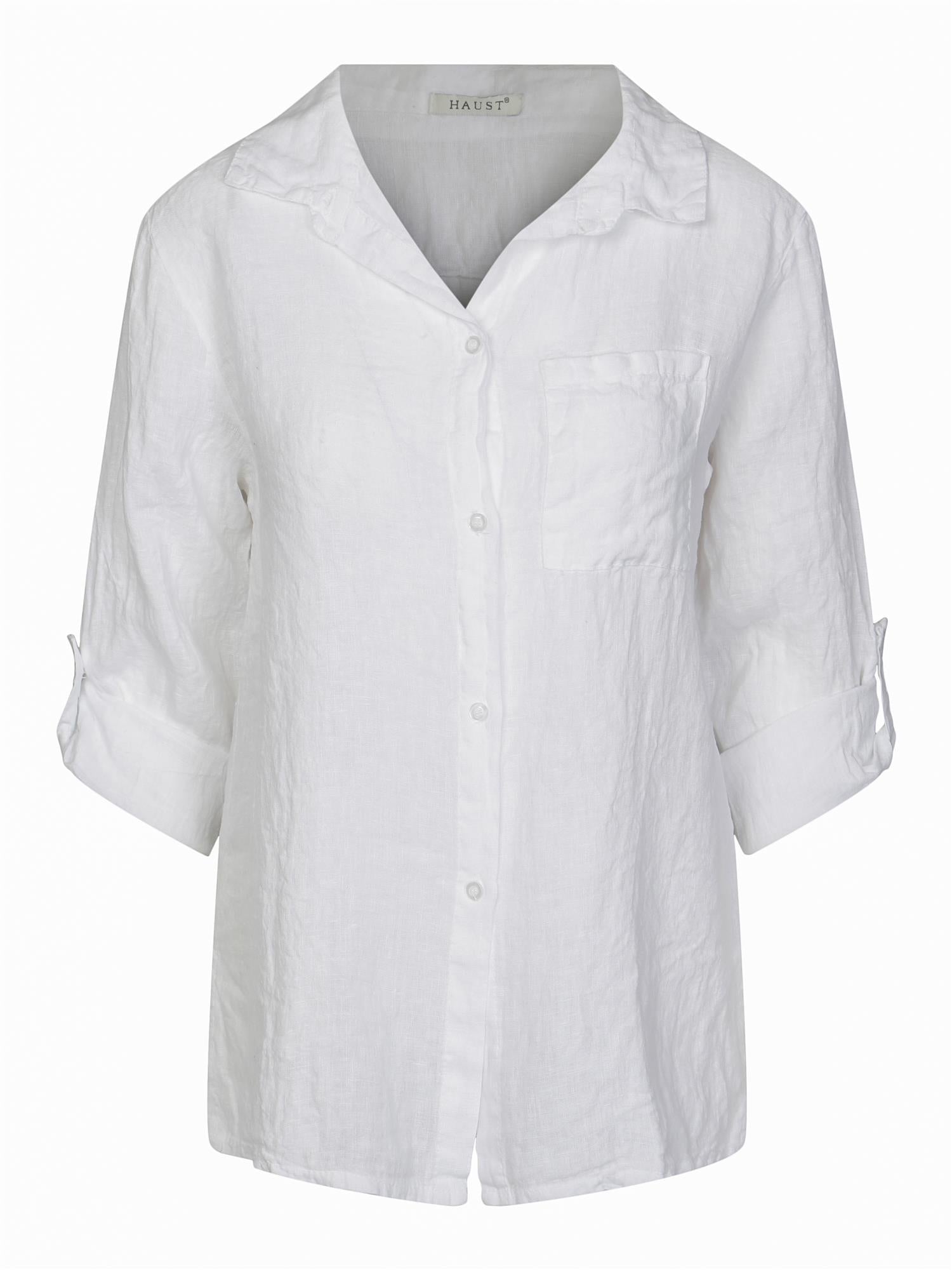 Casual linen shirt White