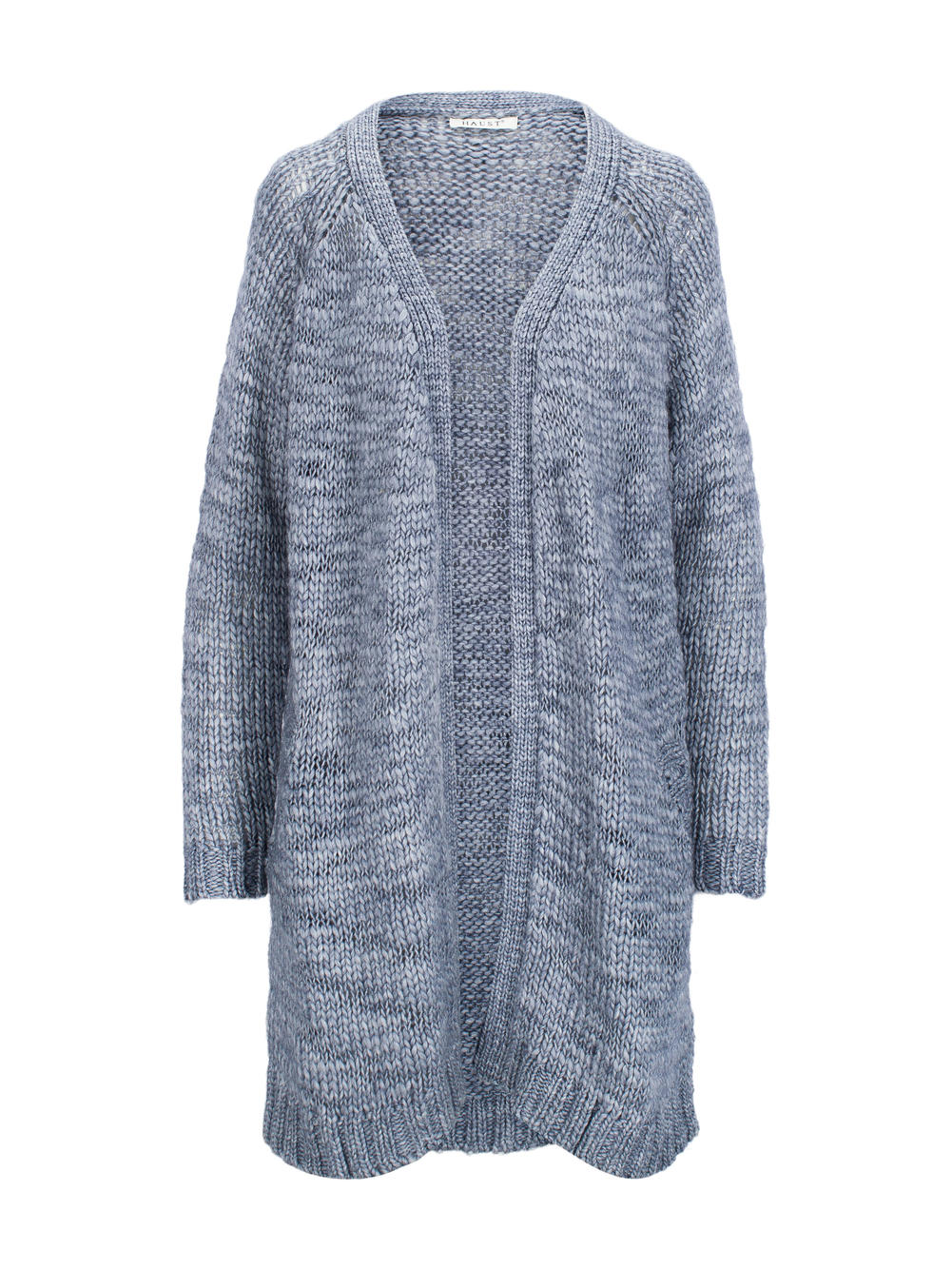 Big slub knit cardigan Ice Blue