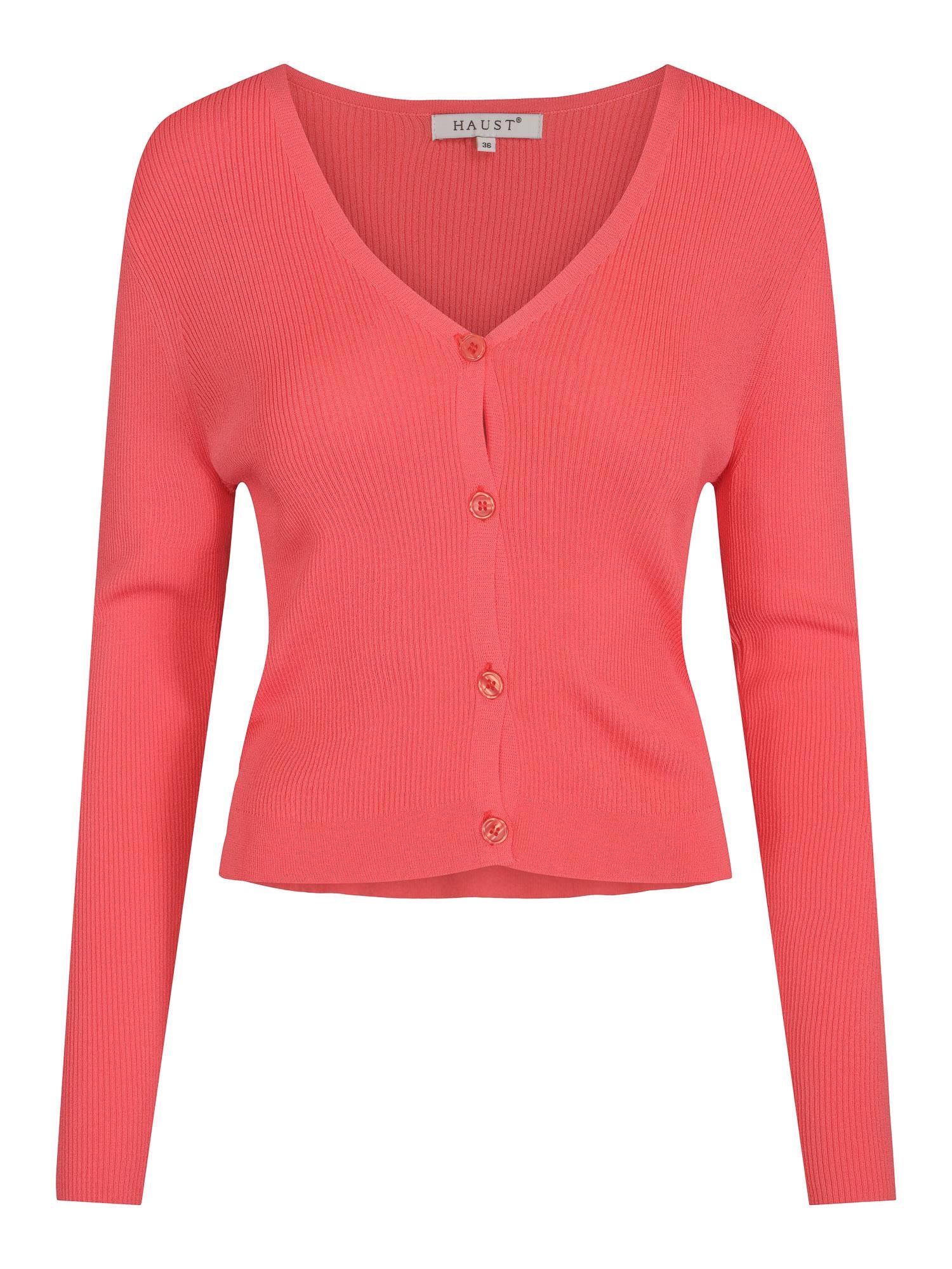 Rib cardigan Korall