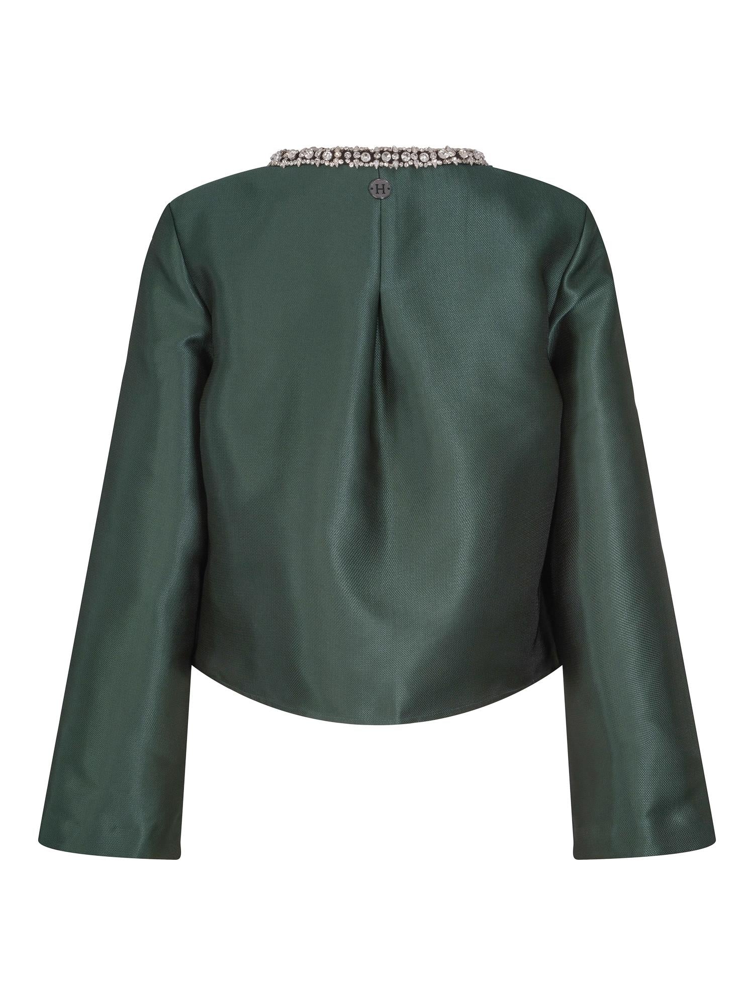 Detailed structure blazer Grønn