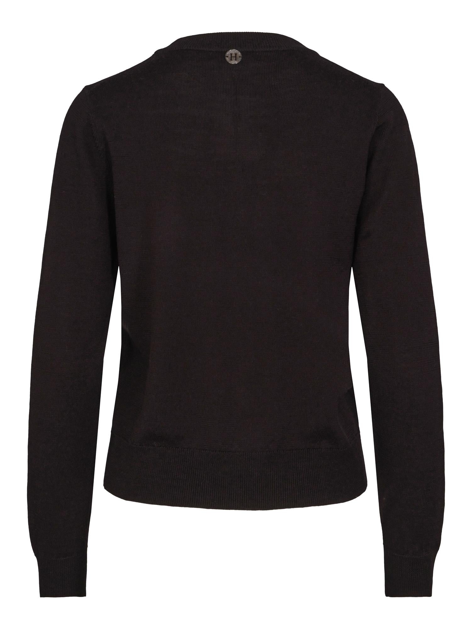 Classic merino cardigan Sort