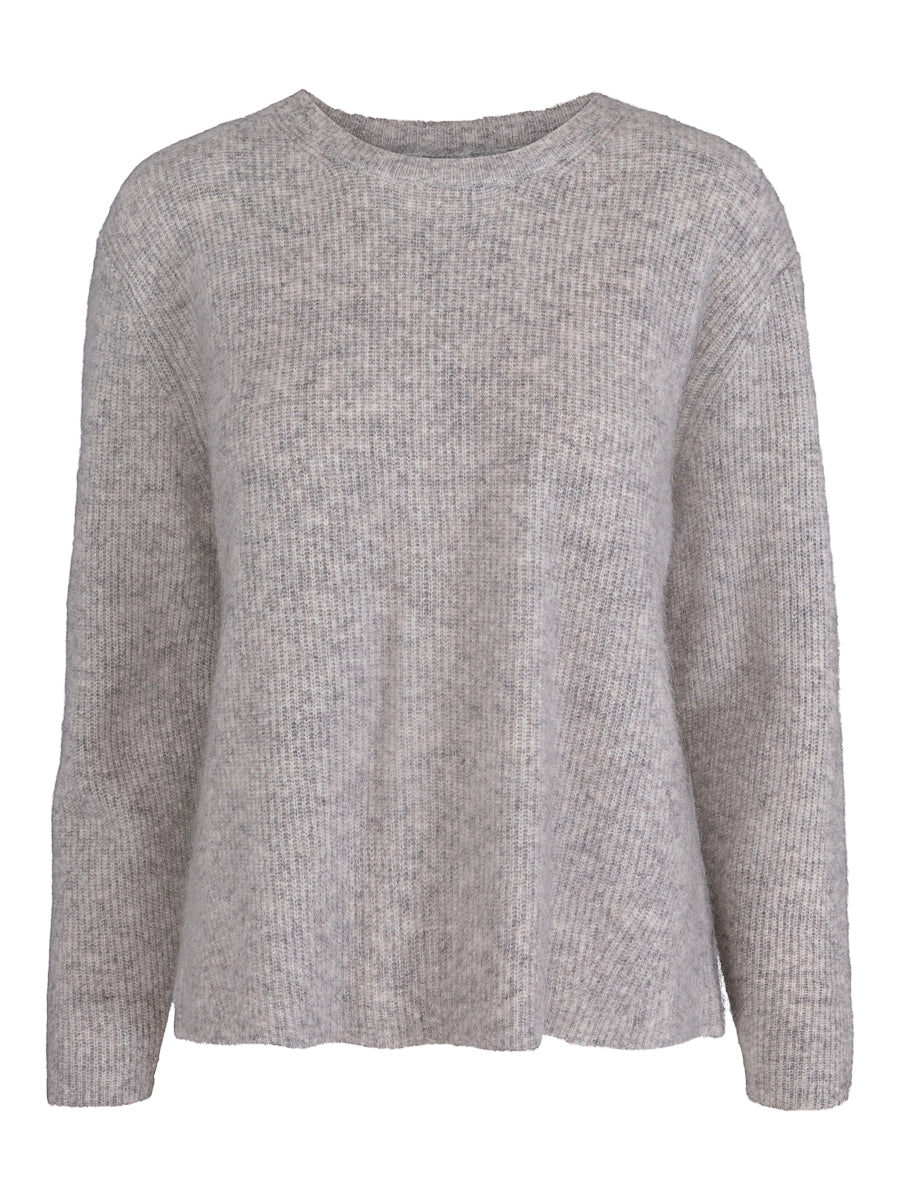 Exclusive mohair casual pullover Light Grey Mel