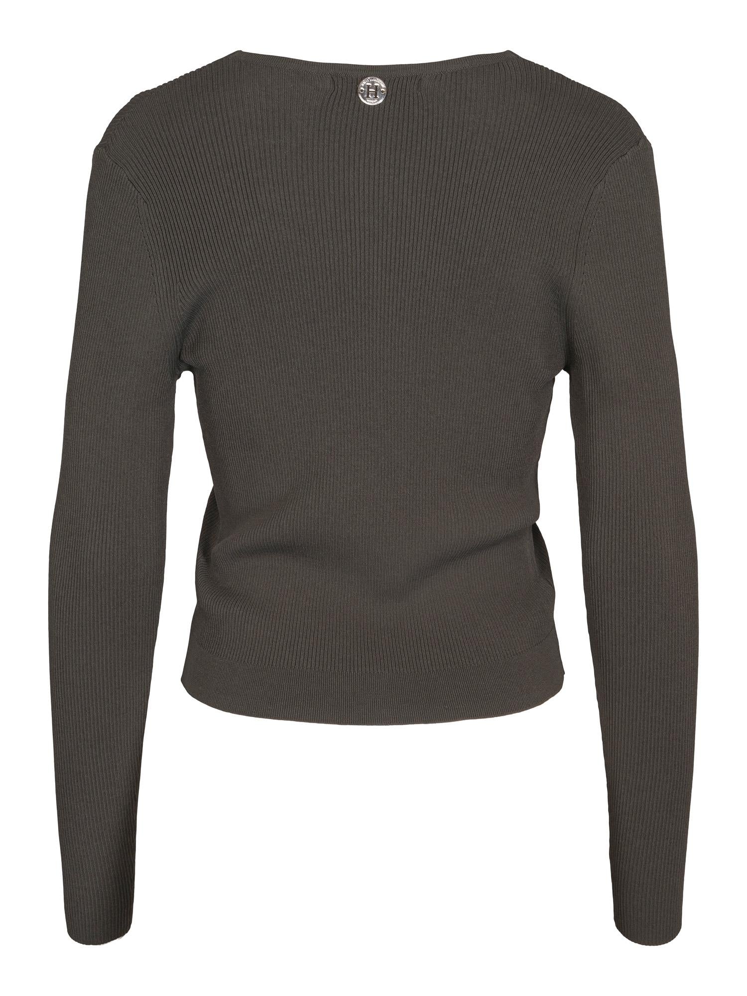 Rib cardigan Olivengrønn