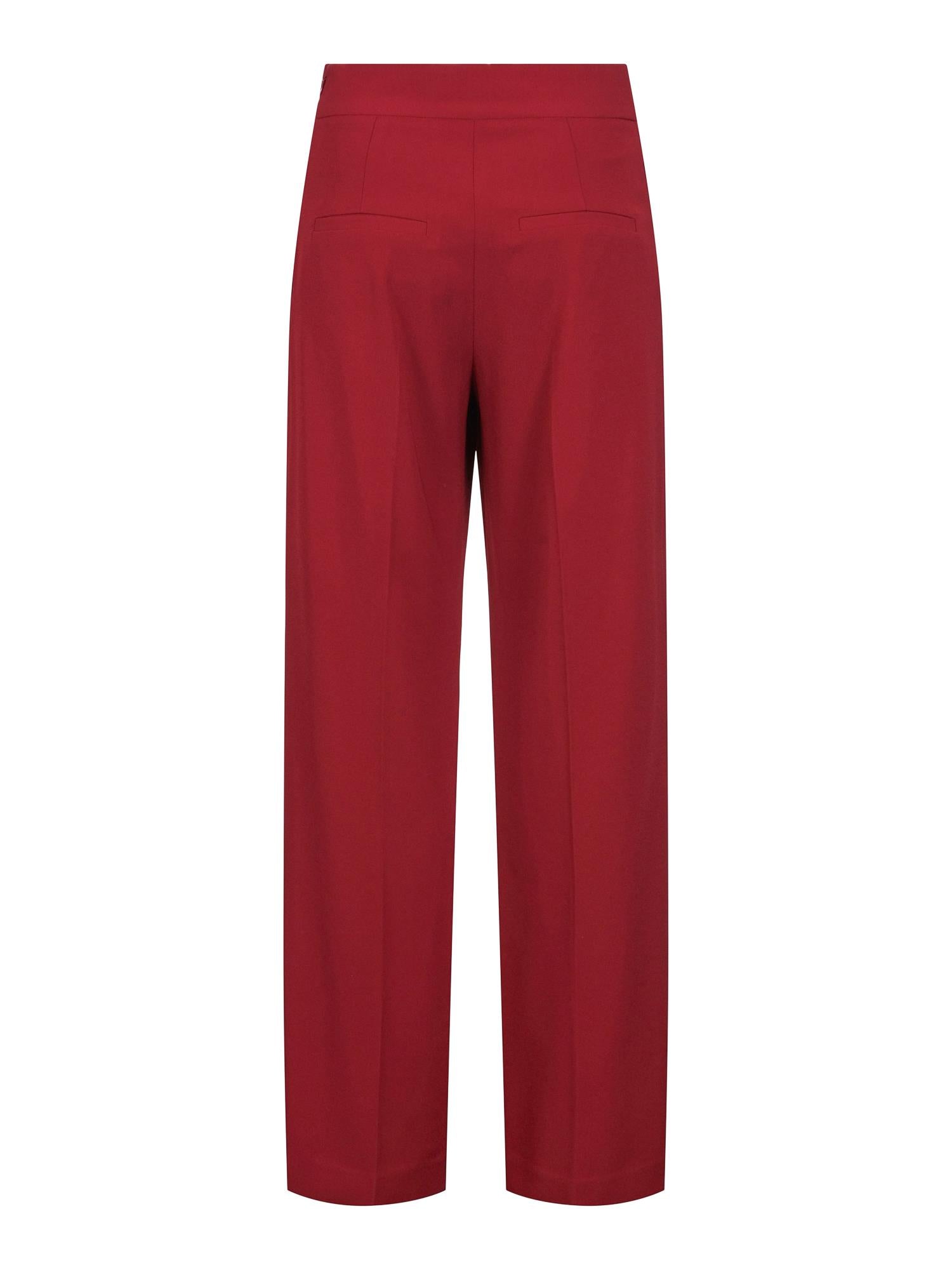 Wide leg tailored trouser Burgunder