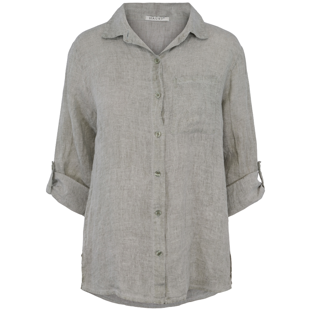 Casual linen shirt Green