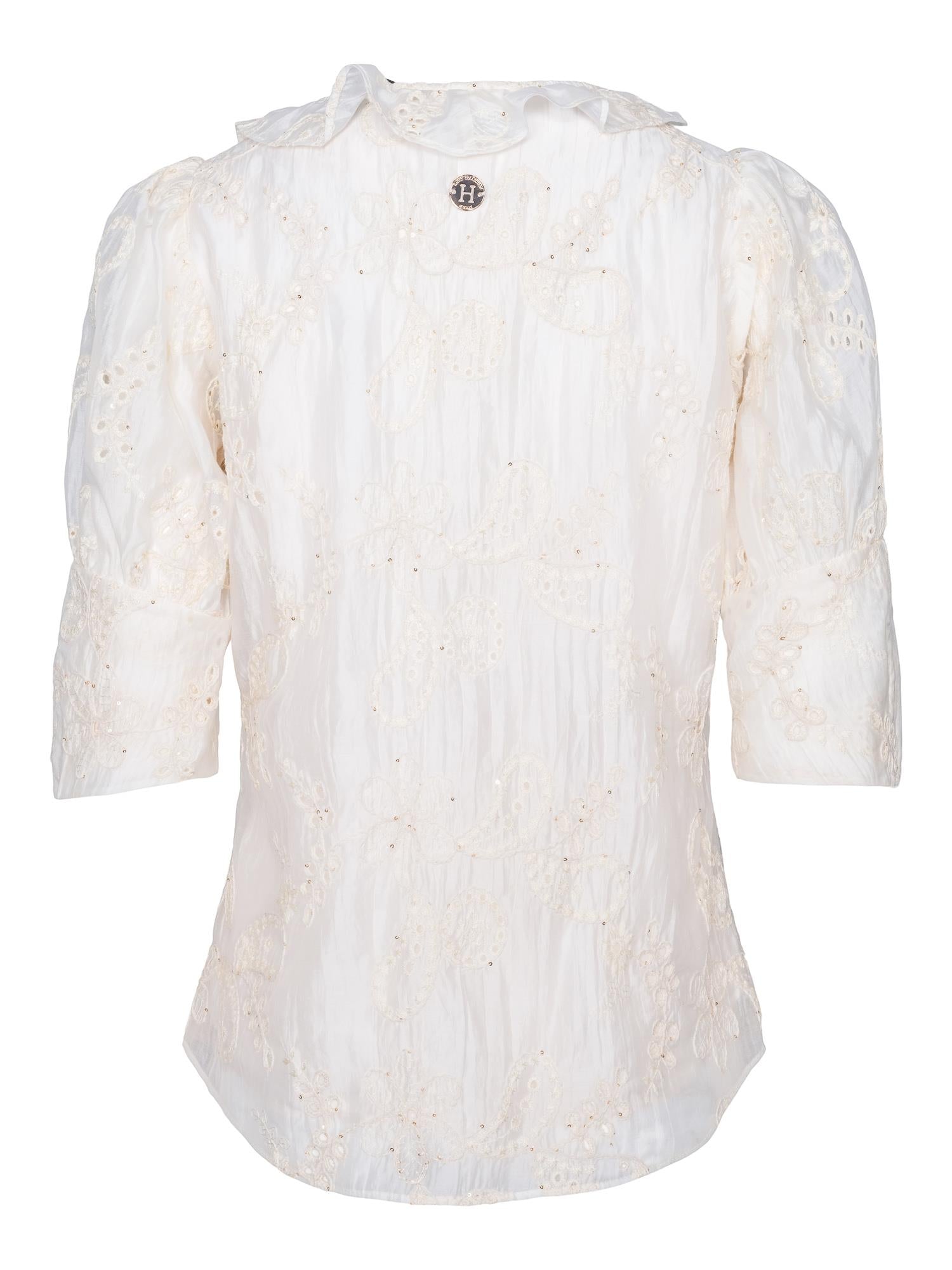 Fab ruffle blouse Creme