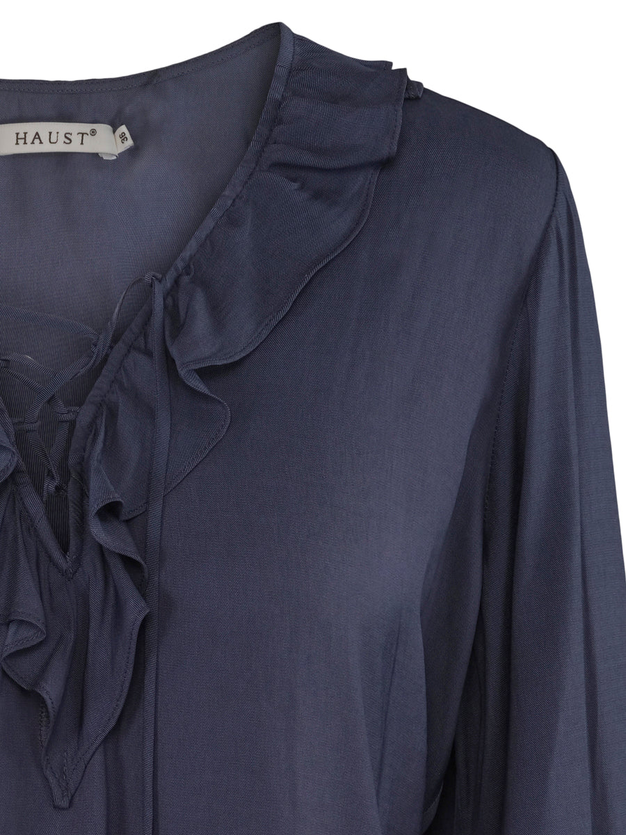 Feminin tassel blouse Jeans Blue