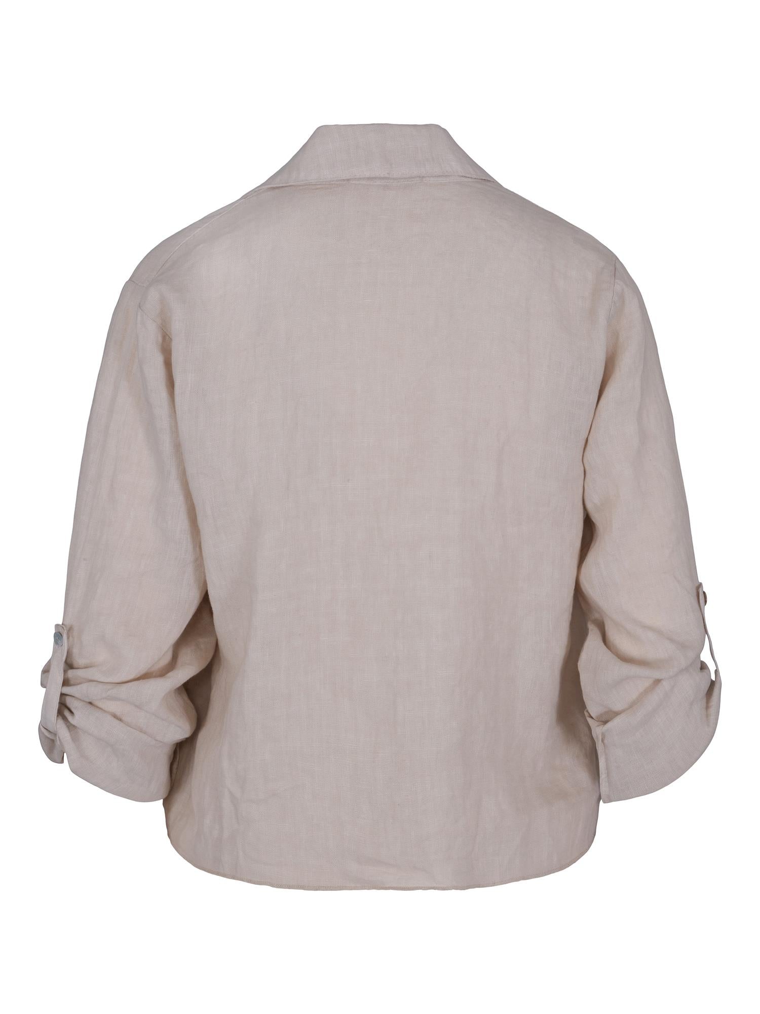 Tie linen shirt Lys sand