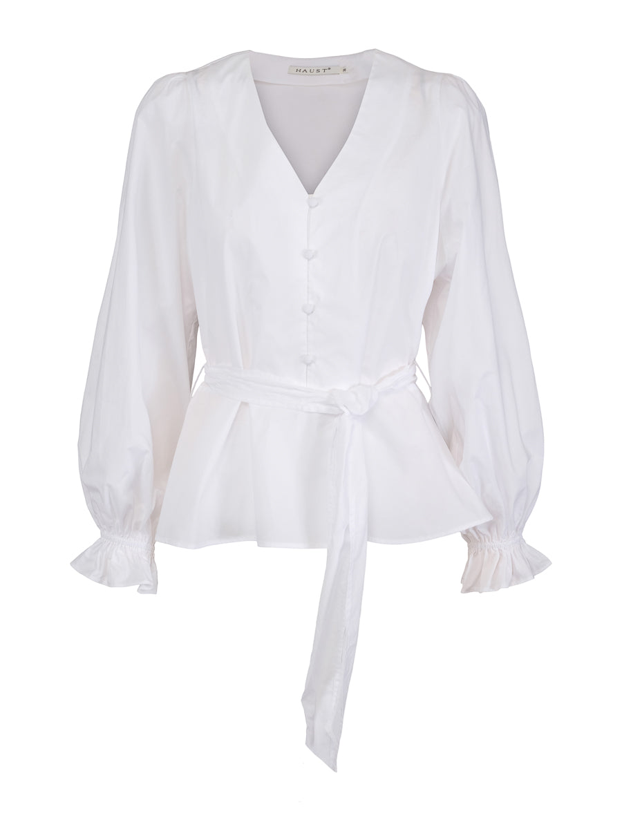 Belt blouse Hvit