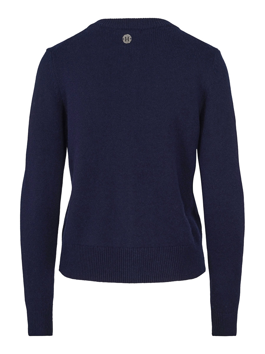 Classic knitted cardigan Navy