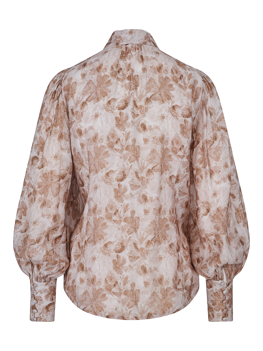 Button sleeve blouse Sand